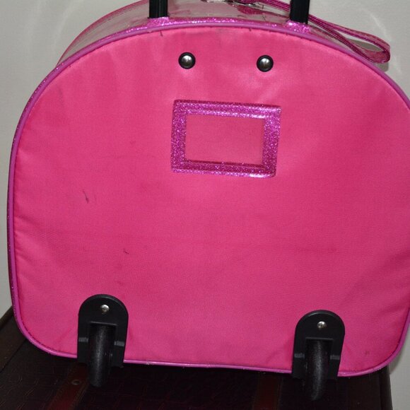 VTG Minnie Disney Store Mouse Rolling Faux Leather Suitcase Luggage - Picture 14 of 16